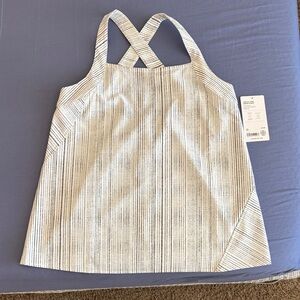 Athleta Black and White Striped Tank Top